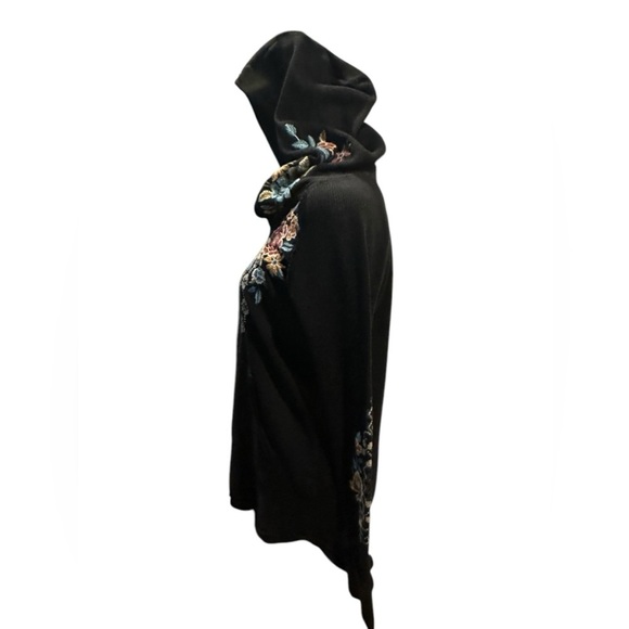 Johnny Was Embroidered Floral Bohemian Reverse Stitch Pullover Hoodie size S - Picture 6 of 13